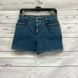 Chloe Size 2 Embossed Denim Shorts